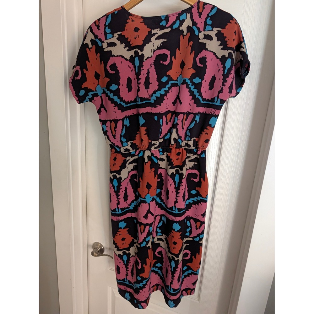 Junie Blake Dreamlight Collection Abstract Print Elastic Waist Day Dress Medium - Picture 4 of 5